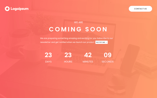 Coming soon template